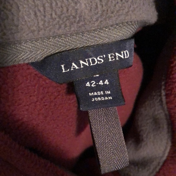 Men’s Lands End Fleece Jacket - Picture 2 of 3